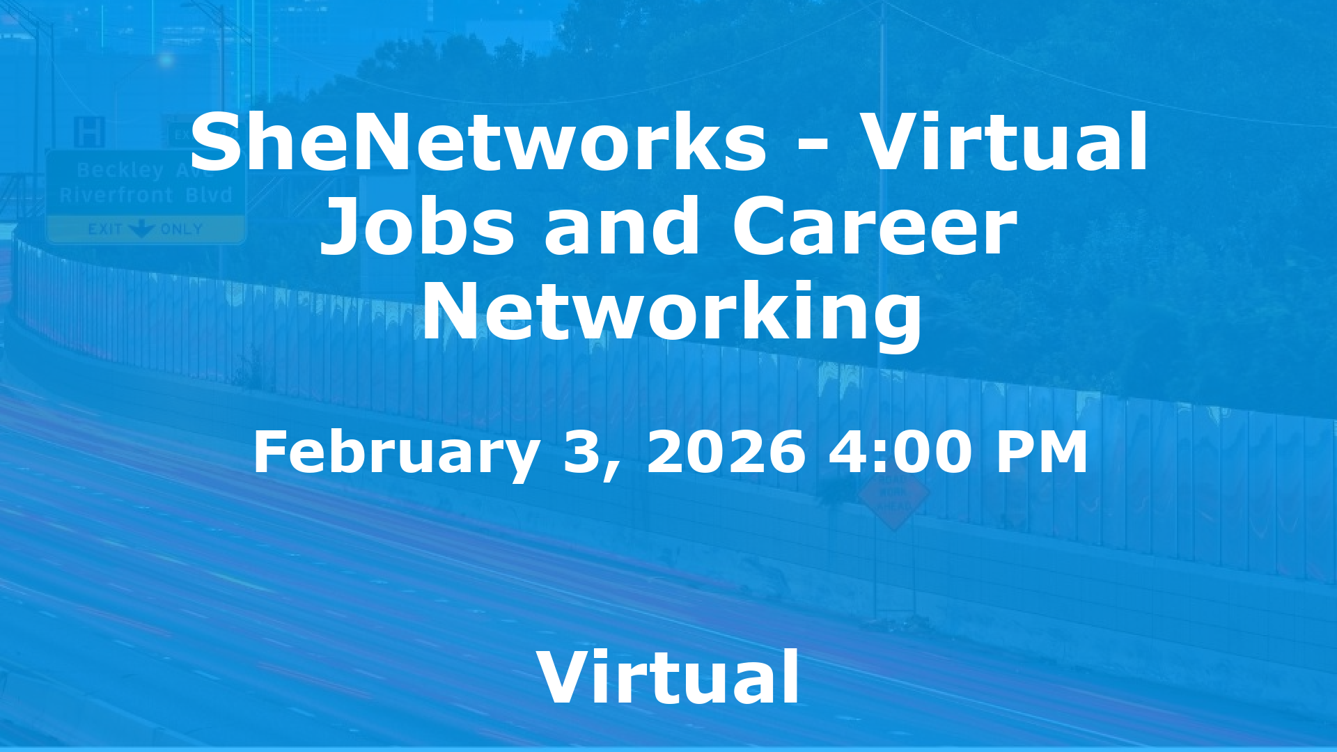 SheNetworks - Virtual Jobs and Career Networking event image